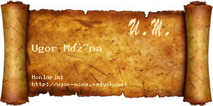Ugor Mína névjegykártya